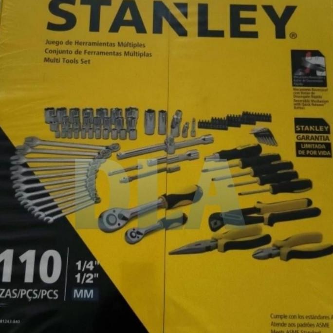 Stanley Kunci Shock set 110 pcs Tool Kit set alat perkakas