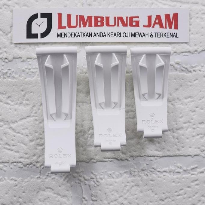 HARGA DISC - AKSESORIS OYSTERFLEX WHITE RUBBER STRAP FOR ROLEX 20mm