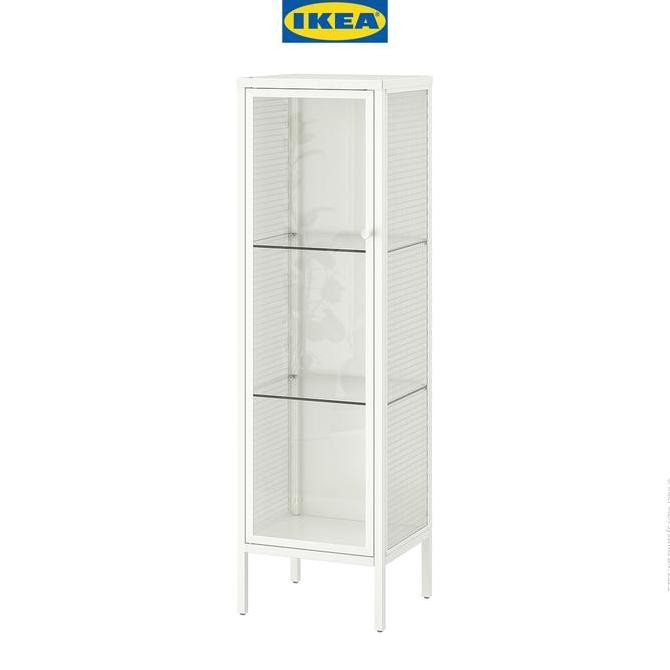 IKEA BAGGEBO Lemari Pajangan dengan Pintu Kaca 34x30x116 cm - Tidak Dirakit