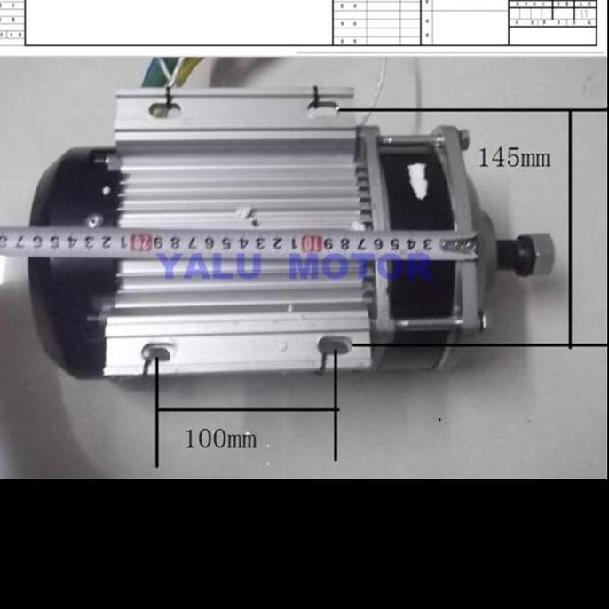 Motor Listrik Bldc 1000W 48V Dinamo 1Kw Beban 800Kg Atv Gokart Jeep Kualitas Terbaik Harga Termurah