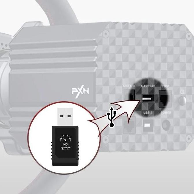 INSTAN PXN PXN-N5 RACING WHEEL CONVERTER CONTROLLER BYPASS USB UNTUK PLAYSTATION 4 & 5 GAMEPAD JOYST