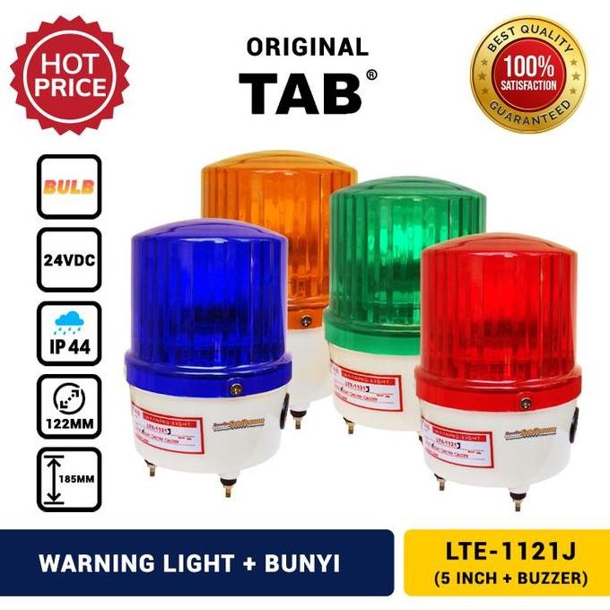 Lampu Darurat Bohlam 5 " Rotary Warning Light + Buzzer 24V Dc Tab