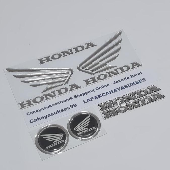 Ready  Sticker Timbul Logo HONDA Bulat Stiker Tangki Motor Logo Sayap Honda