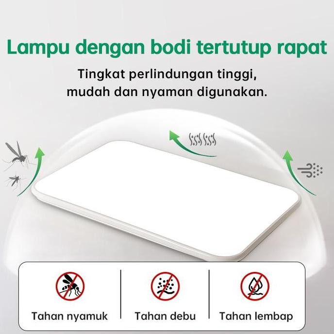 Lampu Plafon Minimalis Bulat Modern Ruang Tamu Kamar 3Warna Led Lampu Plafon Remote