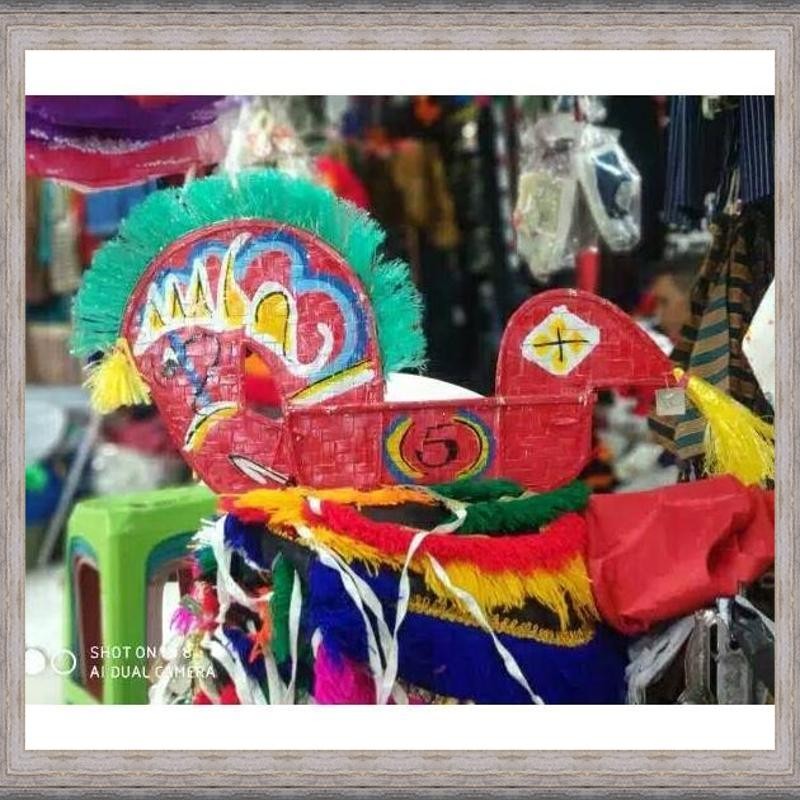 Diskon kuda kepang lumping besar Kuda lumping 90cm kuda besar anak free cambuk tari QDJ-80