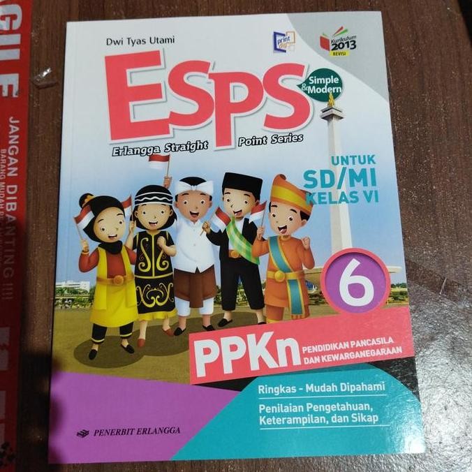 Buku esps pkn kelas 6 esis erlangga Redy 