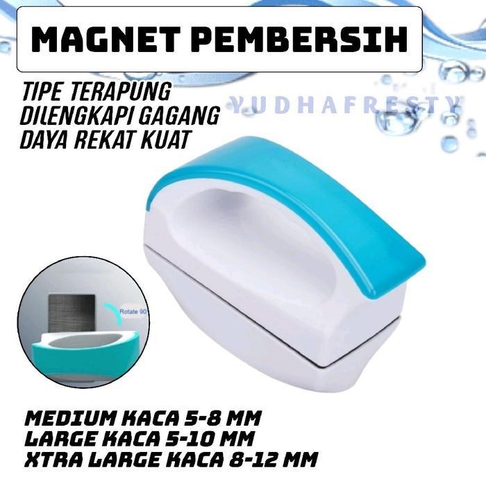 RAS MAGNET PEMBERSIH LUMUT AQUARIUM UNTUK KACA 5 - 12mm