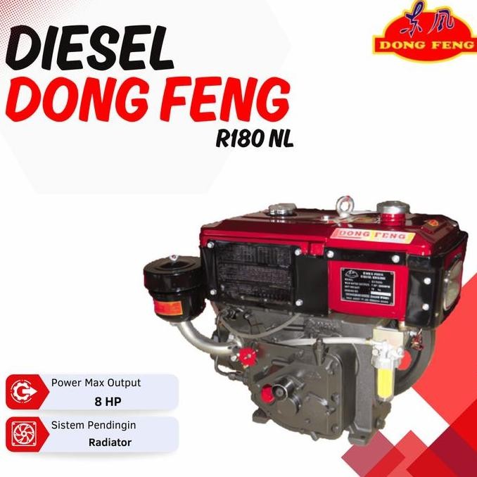 BEBAS ONGKIR - Mesin Penggerak Solar Diesel Penggerak Dongfeng R180NL8 8PK Radiator Lampu