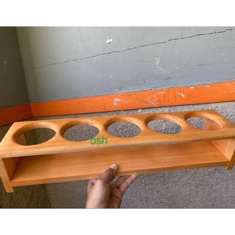 Bisa Cod Rak Botol Kecap Botol Minyak Botol Saus Berbahan Kayu Mahoni ||