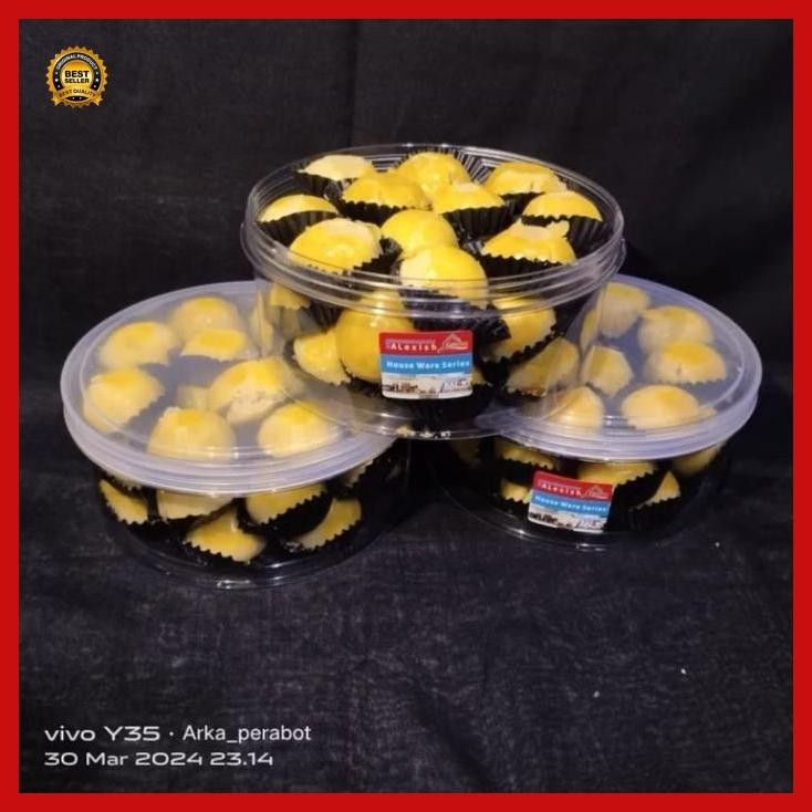Best - Toples Kue Kering Plastik 250-500 Gram / Toples Lebaran 1/4 - 1/2 Kg Gas