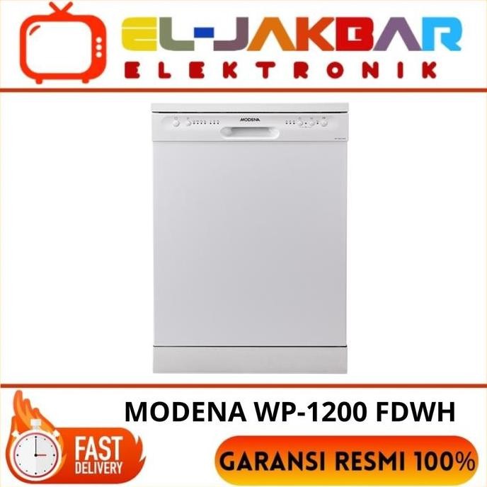 Mesin Cuci Piring Otomatis MODENA WP-1200 FDWH Freestanding Dishwasher