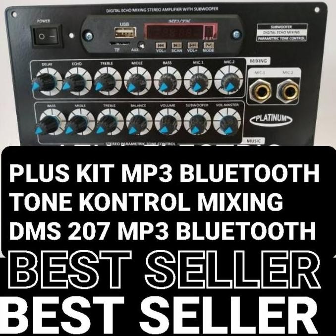 DMS 207 BLUETOOTH MP3 TONE KONTROL CONTROL MIXING GITAR ECHO DMS207 MIC REFEAT GUITAR SPEAKER AKTIF 