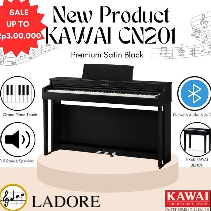 New  KAWAI CN201 Digital Piano - Black / CN 201 Hitam / Elektrik /Next CN29
