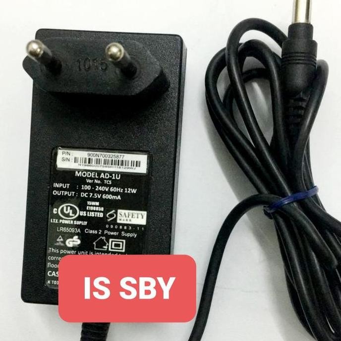 New  ac adaptor keyboard casio 7.5v 1a untuk semua tipe SA Series Casio