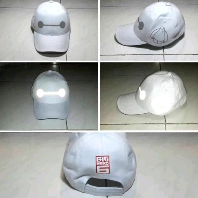 Topi Baseball Baymax,Topi Baymax Reflektif, Fashion pria wanita,Baymax