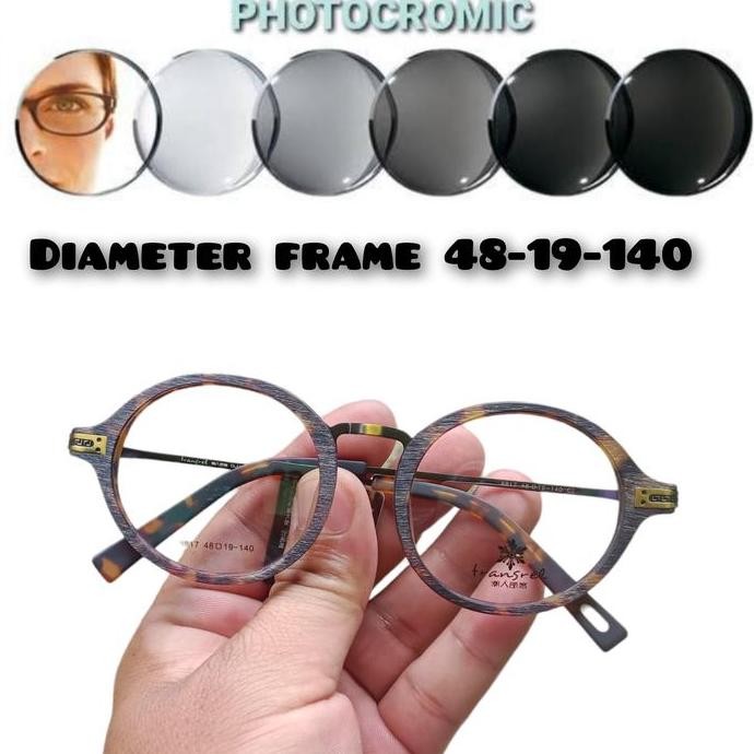 kacamata bulat vintage photocromic