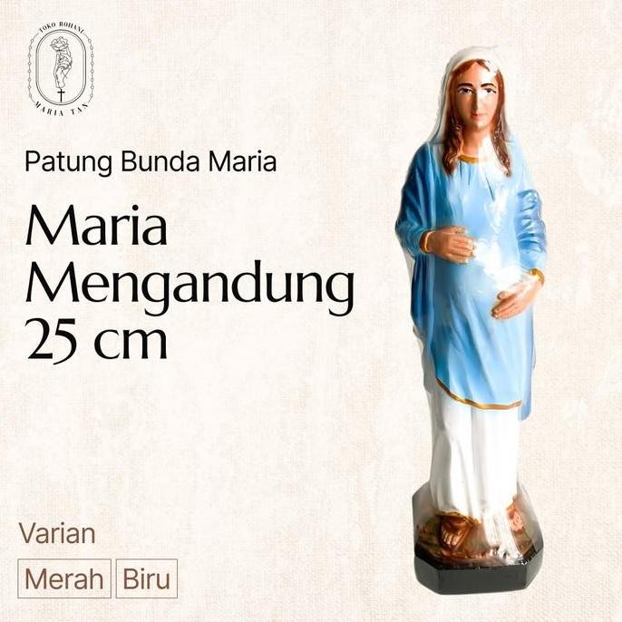 TERBARU - Patung Bunda Maria Mengandung 25cm - Patung Katolik - Bunda Maria - Patung Rohani