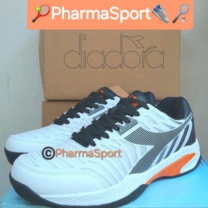 Promo Sepatu Badminton Tennis Diadora Putih Original BNIB COD