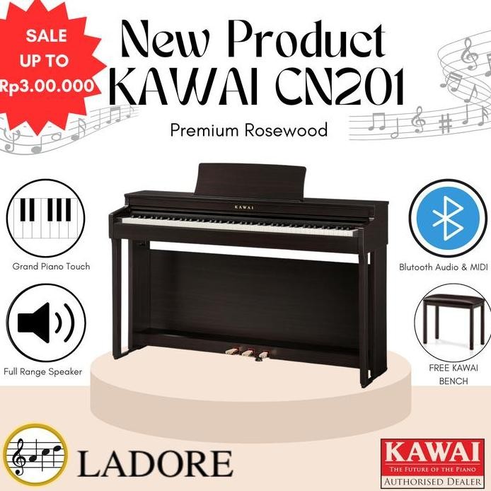 New  KAWAI CN201 Digital Piano - Rosewood / CN 201 Cokelat / Next CN29