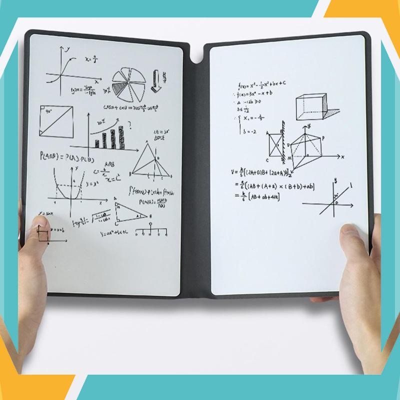 

Terbaik Papan Tulis Portable A5 Whiteboard Notebook PU Leather with Pen Draf Buku Notepad PAG-66