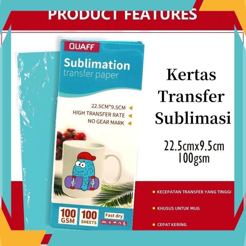 

Cuci Gudang 100pcs Kertas Sublimasi untuk Mug 100GSM (22,5cm x 9,5cm) - Cepat Kering XKW-66