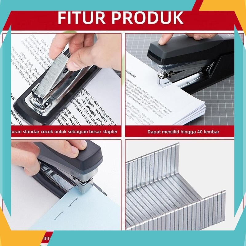 Cuci Gudang Stapler Hemat Daya Besar & kawat Stapler 10 kotak Stapler Besar staples besar isi staple