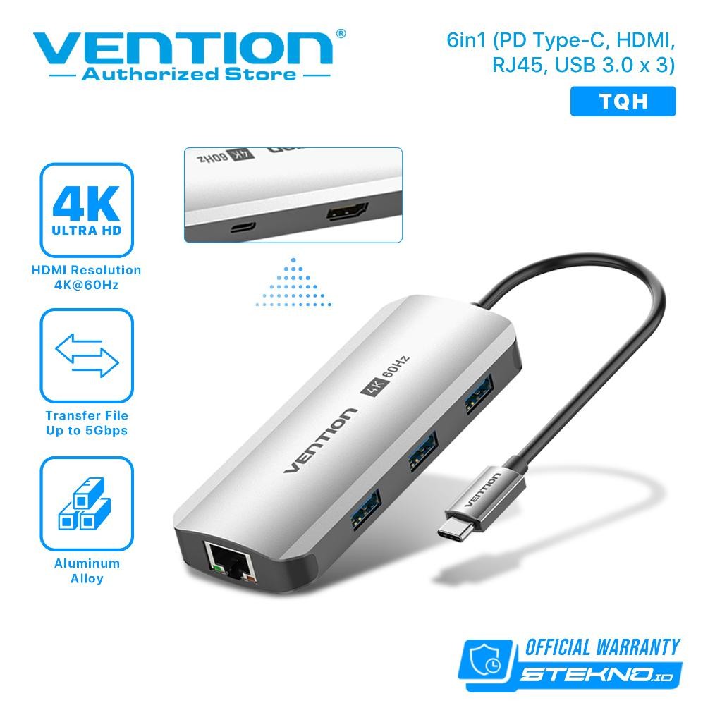 Vention Multiport USB Hub Type C to HDMI VGA RJ45 USB 3.0 PD