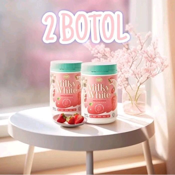 

MN 2 botol chermes milky white original 500 gr minuman susu strawbery mencerahkan siap kirim