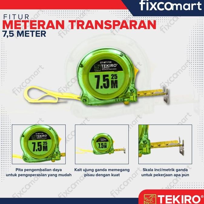 

Tekiro Meteran Transparan 7.5 m / Tekiro Meteran 7.5 m