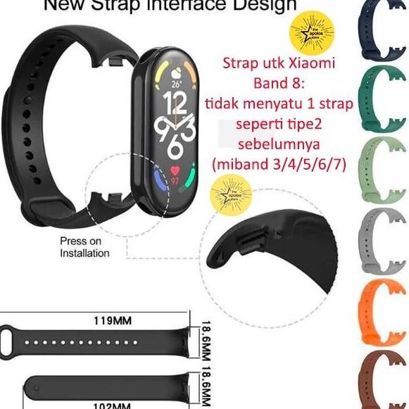 Strap MiBand 8 Tali Jam Xiaomi Mi Band 8 Tali Pengganti Xiaomi Mi Band 8