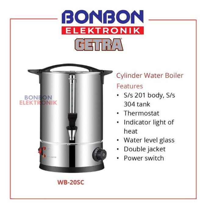 GETRA Cylinder Water Boiler WB-20SC / WB 20SC 19 Liter Pemanas Air