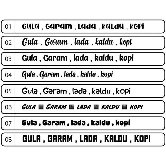 

Sticker label bumbu Dapur *isi 10pcs [Bisa Request]