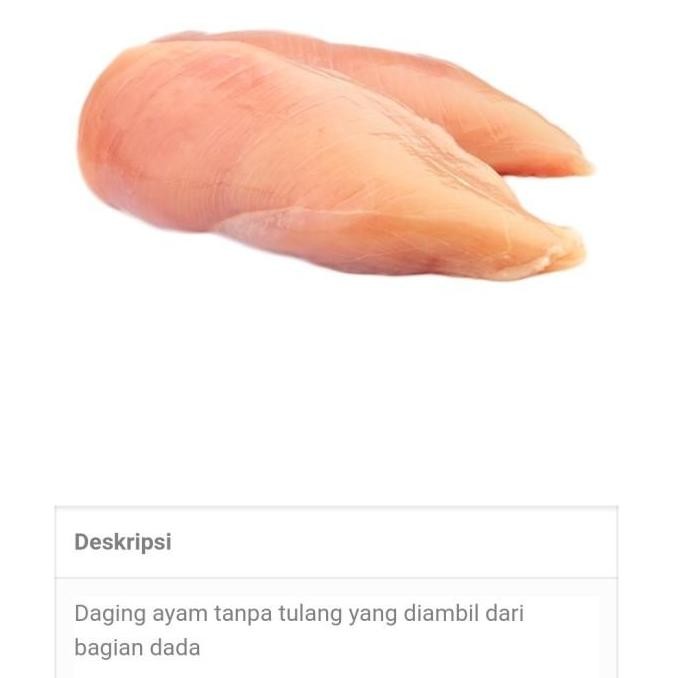 

Fillet dada / boneless dada ayam tanpa tulang 1kg
