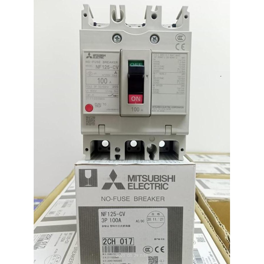 Promo NFB MCCB BREAKER MITSUBISHI NF125-CV 100A COD