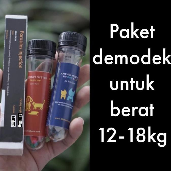 

paket demodek untuk berat 12-18kg CO