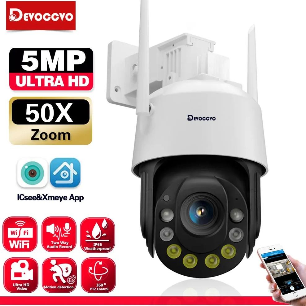 50X 30X Optical Zoom 5MP PTZ Security Camera Outdoor Waterproof Wifi PTZ IP Camera Color Night Visio