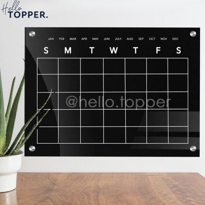 

Daily Planner Akrilik Hitam Planner Acrylic Schedule Board