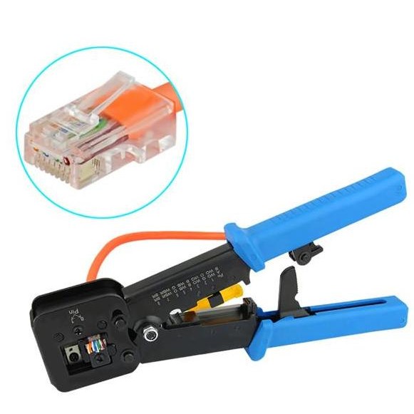 Crimping Tool RJ45 | Tang Crimping Pengupas Kabel RJ45 Anti Gagal
