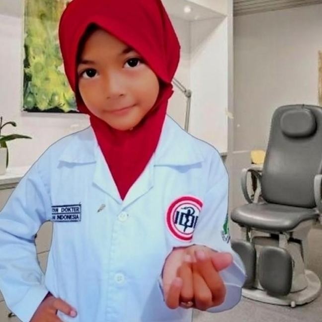 Jas Dokter Anak Perempuan Baju Profesi Dokter Anak Kostum