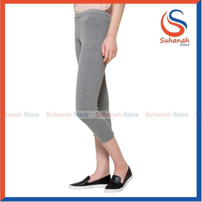 Dr261>> Legging Pendek 3/4 Kaos / Celana Legging Pendek Selutut Wanita Bahan Kaos Rayon Soft Size Su