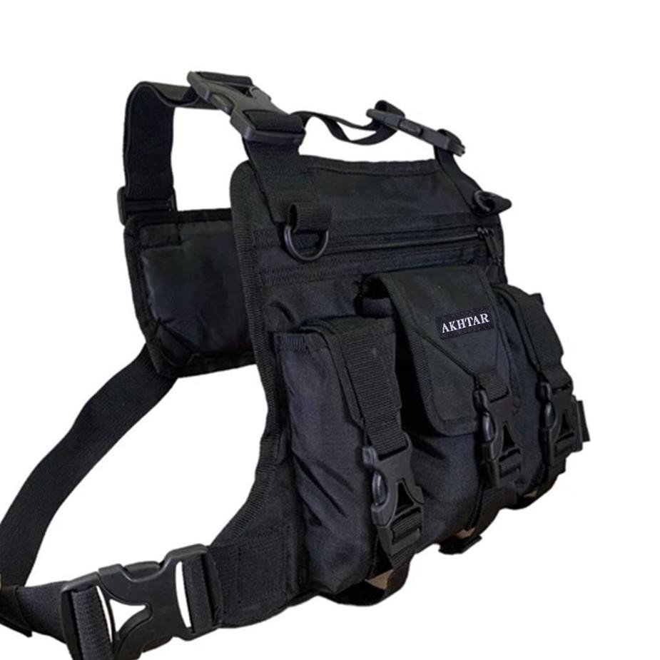 [Kecil Tas Dada Rompi Tactical Army Hitam Police Original Pria Terbaru Sd83