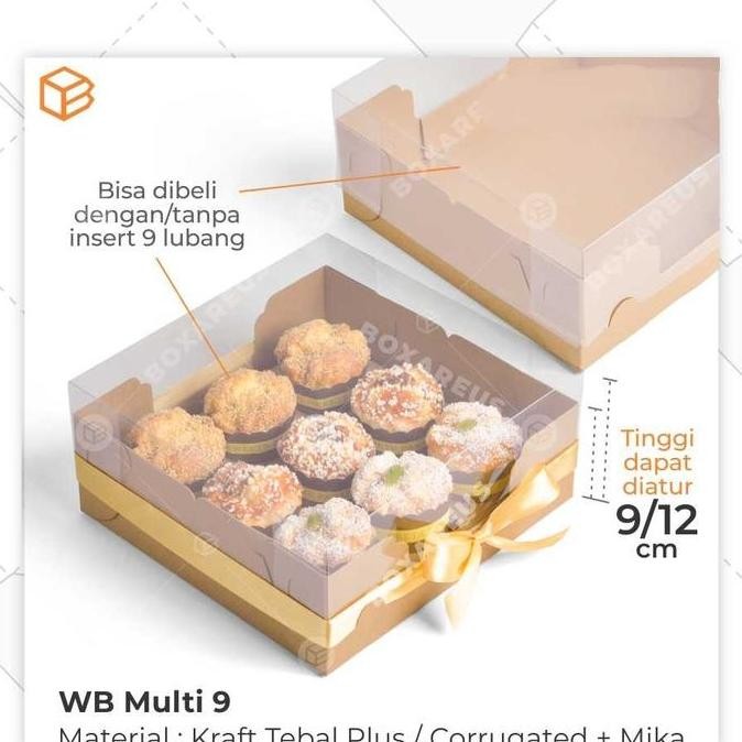 BOX KUE TUTUP MIKA 25x25 CM - TINGGI ADJUSTABLE