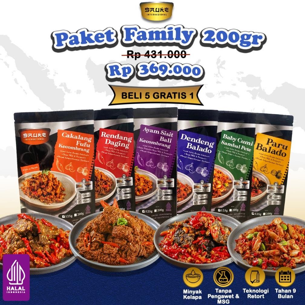 

TERLARIS SAUKE Paket Family Beli 5 Gratis 1 Lauk Siap Saji Siap kirim