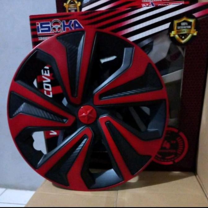 PROMO whell dop velg mobil ayla ring 13 hitam merah