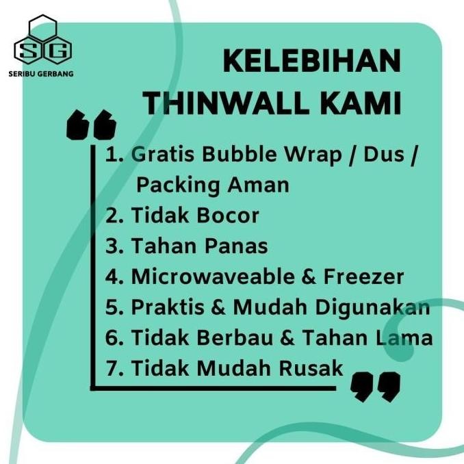 TERMURAH KOTAK MAKAN PLASTIK THINWALL MERK DM 2000ML / BOX 2000 ML
