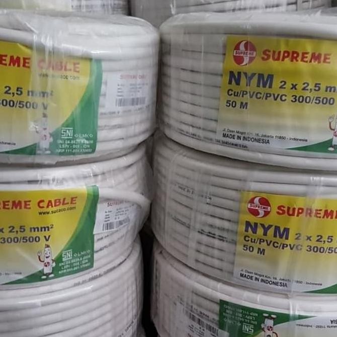 Promo Kabel Supreme 2x2.5 / NYM 2x2.5 Supreme @50 m KHUSUS GOSEND COD