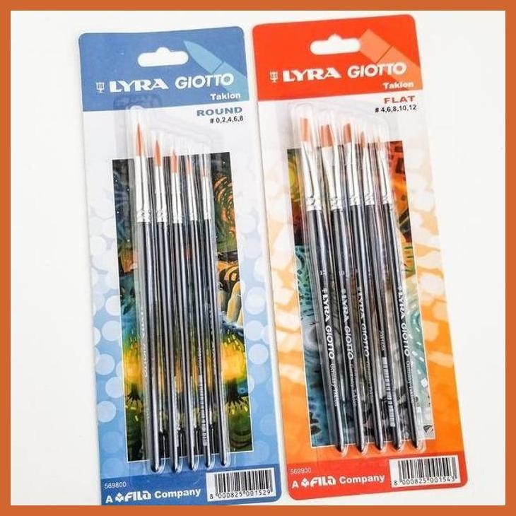 

(ATK) KUAS LUKIS LYRA GIOTTO SET FLAT ROUND 5PCS / PAINT BRUSH ALAT TULIS LUKIS SEKOLAH KULIAH GAMBAR KANTOR