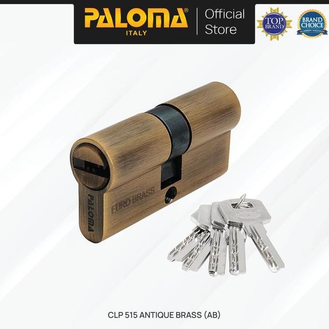 Paloma Cylinder Kunci Pintu Silinder Anak Computer Key Dc-Ck Brass Kuningan Gold Emas Grey Abu Antiq