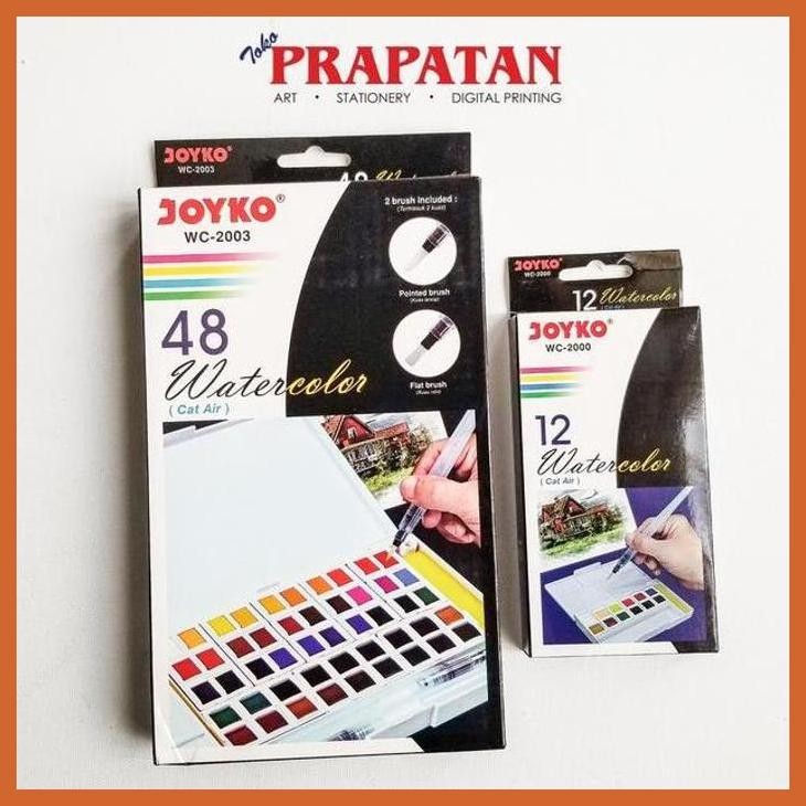 

(ATK) JOYKO WATERCOLOR 12/24/48 WARNA WC-2000/2003 | CAT AIR JOYKO ALAT TULIS LUKIS SEKOLAH KULIAH GAMBAR KANTOR