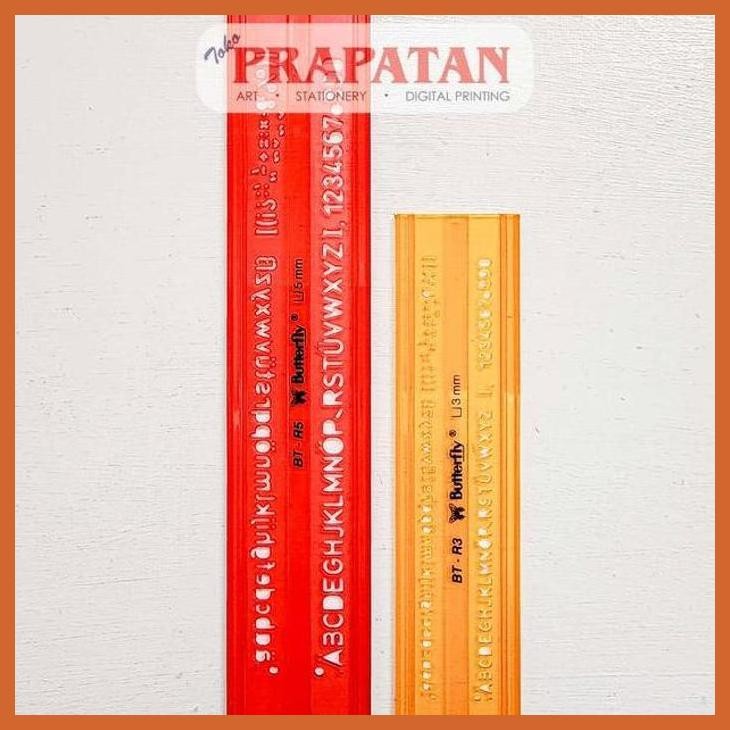 

(ATK) PENGGARIS MAL HURUF 3-8MM BUTTERFLY BT-R3~BT-R8 | STENCIL ALAT TULIS LUKIS SEKOLAH KULIAH GAMBAR KANTOR